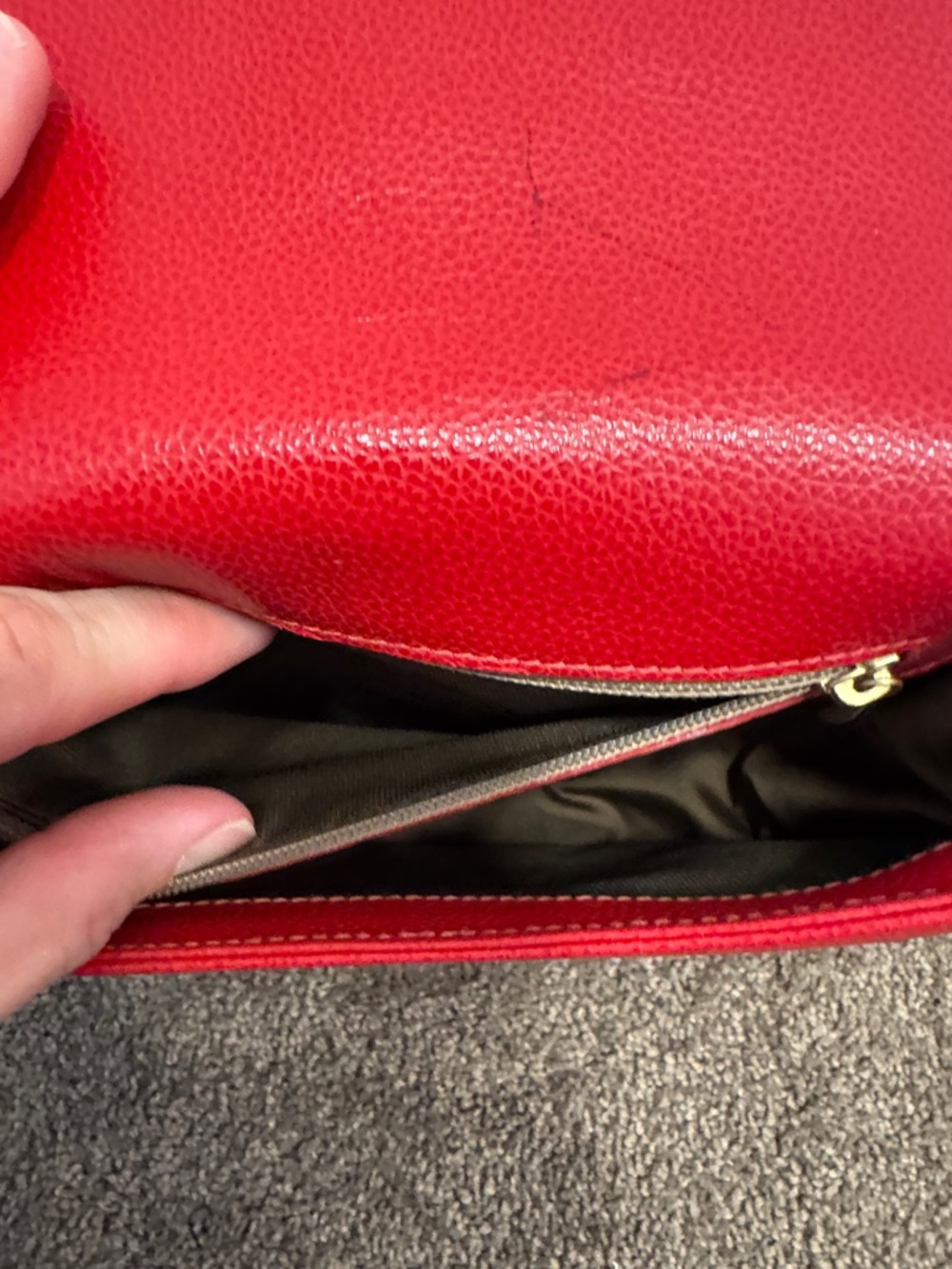 Coach 4401 Madison Carlyle Crossbody Bag in red leather vintage 2006 hangtag - Picture 10 of 11
